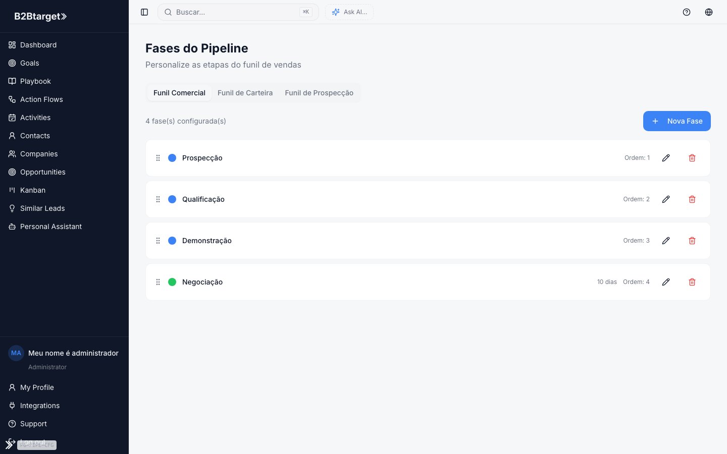 Pipeline Settings — B2BTarget